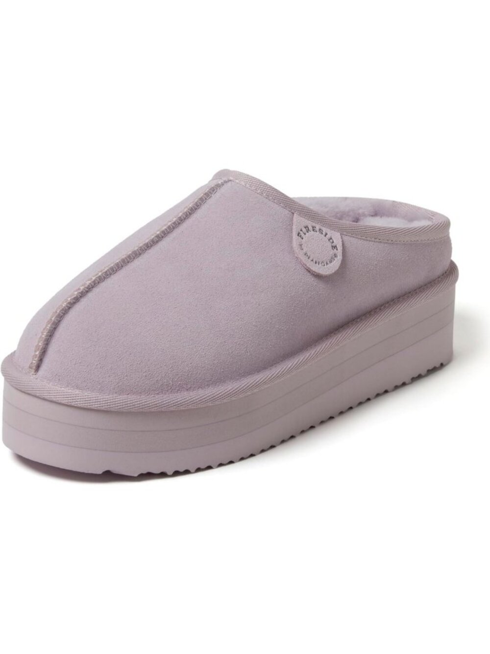 Cozy Shearling Slippers with Memory Foam, Indoor/Outdoor Suede Clogs, Slip-On